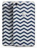 Navy and White Chevron Stripes - Skin-kit for the iPhone 8 or 8 Plus