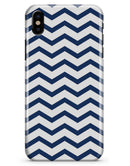 Navy and White Chevron Stripes - iPhone X Clipit Case