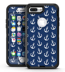 Navy and White Micro Anchors - iPhone 7 Plus/8 Plus OtterBox Case & Skin Kits