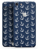 Navy and White Micro Anchors - Skin-kit for the iPhone 8 or 8 Plus