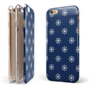 Navy and Whtie Micro Ship Wheels  iPhone 6/6s or 6/6s Plus 2-Piece Hybrid INK-Fuzed Case