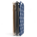 Navy and Whtie Micro Ship Wheels  iPhone 6/6s or 6/6s Plus 2-Piece Hybrid INK-Fuzed Case