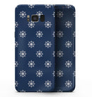 Navy and Whtie Micro Ship Wheels  - Samsung Galaxy S8 Full-Body Skin Kit
