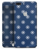 Navy and Whtie Micro Ship Wheels  - Skin-kit for the iPhone 8 or 8 Plus