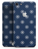 Navy and Whtie Micro Ship Wheels  - Skin-kit for the iPhone 8 or 8 Plus