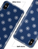 Navy and Whtie Micro Ship Wheels  - iPhone X Clipit Case
