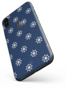 Navy and Whtie Micro Ship Wheels  - iPhone X Skin-Kit