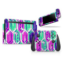 Neon Blurry Hexagons // Skin Decal Wrap Kit for Nintendo Switch Console & Dock, Joy-Cons, Pro Controller, Lite, 3DS XL, 2DS XL, DSi, or Wii - Vinyl Skin Wrap for Nintendo Switch 2, OLED, Lite, Pro Controller, Wii & Classic Handhelds