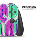Neon Blurry Hexagons // Skin Decal Wrap Kit for Nintendo Switch Console & Dock, Joy-Cons, Pro Controller, Lite, 3DS XL, 2DS XL, DSi, or Wii - Vinyl Skin Wrap for Nintendo Switch 2, OLED, Lite, Pro Controller, Wii & Classic Handhelds