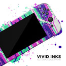 Neon Blurry Hexagons // Skin Decal Wrap Kit for Nintendo Switch Console & Dock, Joy-Cons, Pro Controller, Lite, 3DS XL, 2DS XL, DSi, or Wii - Vinyl Skin Wrap for Nintendo Switch 2, OLED, Lite, Pro Controller, Wii & Classic Handhelds