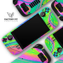 Neon Color Fushion V3 // Vinyl Skin Wrap for Steam Deck OLED & Steam Deck (LCD) — Soft Matte or Ultra Gloss
