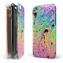 Neon Color Fushion with Black splatters iPhone 6/6s or 6/6s Plus 2-Piece Hybrid INK-Fuzed Case