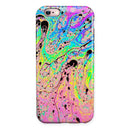Neon Color Fushion with Black splatters iPhone 6/6s or 6/6s Plus 2-Piece Hybrid INK-Fuzed Case