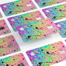 Neon Color Fushion with Black splatters - Premium Protective Decal Skin-Kit for the Apple Credit Card