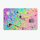 Neon Color Fushion with Black splatters - Premium Protective Decal Skin-Kit for the Apple Credit Card