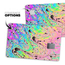 Neon Color Fushion with Black splatters - Premium Protective Decal Skin-Kit for the Apple Credit Card