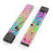 Neon Color Fushion with Black splatters - Premium Decal Protective Skin-Wrap Sticker compatible with the Juul Labs vaping device
