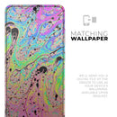 Neon Color Fushion with Black splatters - Premium Vinyl Skin Decal for Samsung Galaxy S25 Ultra, S24, S23, S22 & All Galaxy S Models