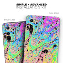 Neon Color Fushion with Black splatters - Premium Vinyl Skin Decal for Samsung Galaxy S25 Ultra, S24, S23, S22 & All Galaxy S Models