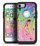 Neon Color Fushion with Black splatters - iPhone 7 or 8 OtterBox Case & Skin Kits
