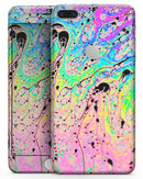 Neon Color Fushion with Black splatters - Skin-kit for the iPhone 8 or 8 Plus