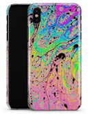 Neon Color Fushion with Black splatters - iPhone X Clipit Case