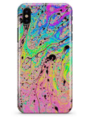 Neon Color Fushion with Black splatters - iPhone X Clipit Case