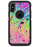 Neon Color Fushion with Black splatters - iPhone X OtterBox Case & Skin Kits