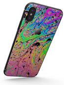 Neon Color Fushion with Black splatters - iPhone X Skin-Kit