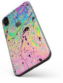 Neon Color Fushion with Black splatters - iPhone X Skin-Kit