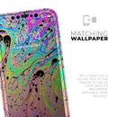 Neon Color Fushion with Black splatters - Vinyl Skin Wrap for iPhone 17 Pro Max, 17 Pro, 17 Air, 17, 16 & All Models — Soft Matte or Ultra Gloss
