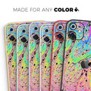 Neon Color Fushion with Black splatters - Vinyl Skin Wrap for iPhone 17 Pro Max, 17 Pro, 17 Air, 17, 16 & All Models — Soft Matte or Ultra Gloss