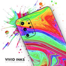 Neon Color Fusion V8 - Premium Vinyl Skin Decal for Samsung Galaxy S25 Ultra, S24, S23, S22 & All Galaxy S Models