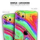Neon Color Fusion V8 - Vinyl Skin Wrap for iPhone 17 Pro Max, 17 Pro, 17 Air, 17, 16 & All Models — Soft Matte or Ultra Gloss