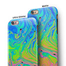 Neon Color Swirls iPhone 6/6s or 6/6s Plus 2-Piece Hybrid INK-Fuzed Case