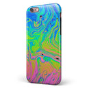 Neon Color Swirls iPhone 6/6s or 6/6s Plus 2-Piece Hybrid INK-Fuzed Case