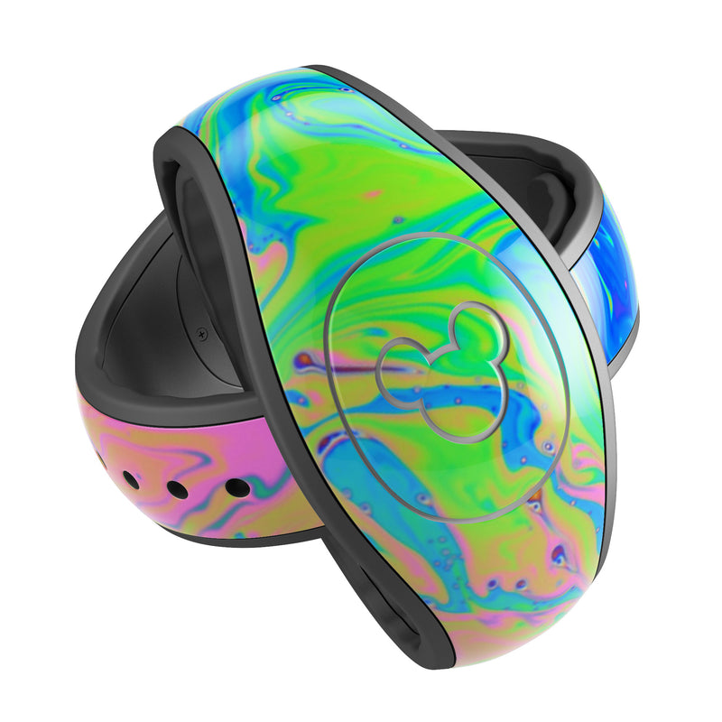 Neon Color Swirls - Decal Skin Wrap Kit for the Disney Magic Band