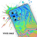 Neon Color Swirls - Premium Vinyl Skin Decal for Samsung Galaxy S25 Ultra, S24, S23, S22 & All Galaxy S Models