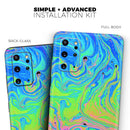 Neon Color Swirls - Premium Vinyl Skin Decal for Samsung Galaxy S25 Ultra, S24, S23, S22 & All Galaxy S Models