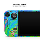 Neon Color Swirls // Vinyl Skin Wrap for Steam Deck OLED & Steam Deck (LCD) — Soft Matte or Ultra Gloss