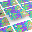 Neon Color Swirls V2 - Premium Protective Decal Skin-Kit for the Apple Credit Card