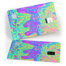 Neon Color Swirls V2 - Premium Protective Decal Skin-Kit for the Apple Credit Card
