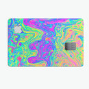 Neon Color Swirls V2 - Premium Protective Decal Skin-Kit for the Apple Credit Card