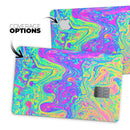 Neon Color Swirls V2 - Premium Protective Decal Skin-Kit for the Apple Credit Card