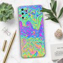 Neon Color Swirls V2 - Premium Vinyl Skin Decal for Samsung Galaxy S25 Ultra, S24, S23, S22 & All Galaxy S Models