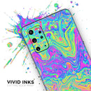 Neon Color Swirls V2 - Premium Vinyl Skin Decal for Samsung Galaxy S25 Ultra, S24, S23, S22 & All Galaxy S Models