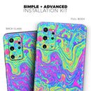 Neon Color Swirls V2 - Premium Vinyl Skin Decal for Samsung Galaxy S25 Ultra, S24, S23, S22 & All Galaxy S Models