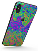 Neon Color Swirls V2 - iPhone X Skin-Kit