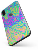 Neon Color Swirls V2 - iPhone X Skin-Kit