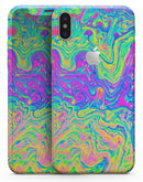 Neon Color Swirls V2 - iPhone X Skin-Kit